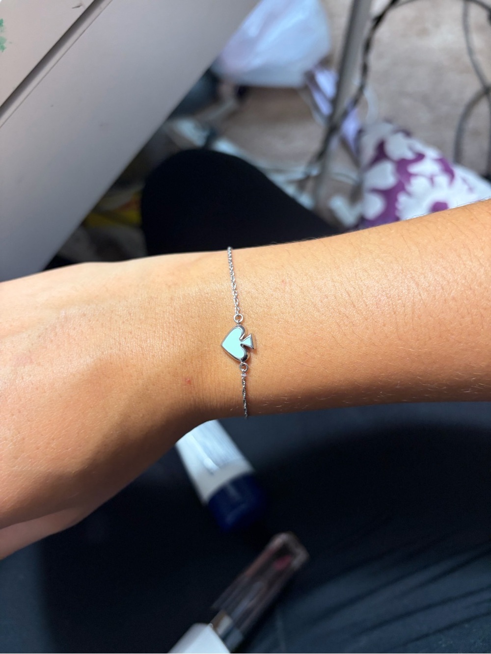 kate spade Silver Chain Bracelet with Turquoise dagger charm